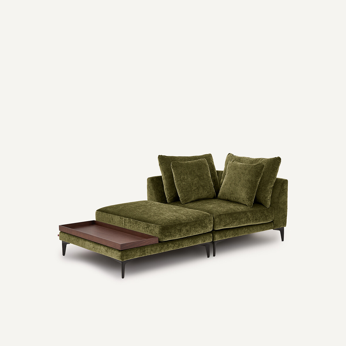 Divano angolare in velluto misto, MODERNISTE, design Emmanuel Gallina verde frutteto, AM.PM X EMMANUEL GALLINA
