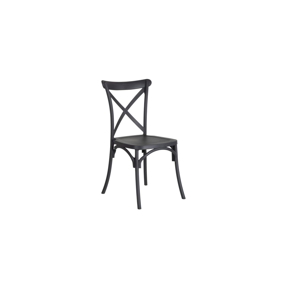 Chaise Esprit Bistrot en Polypropylène Gris gris, WADIGA