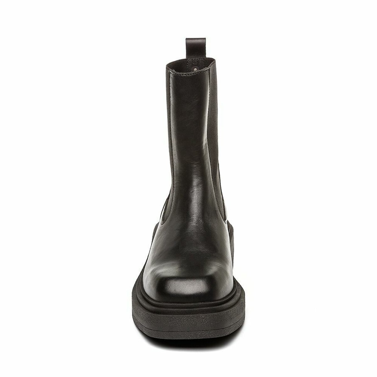 Churro Flat Ankle Boots in Leather black, STEVE MADDEN
