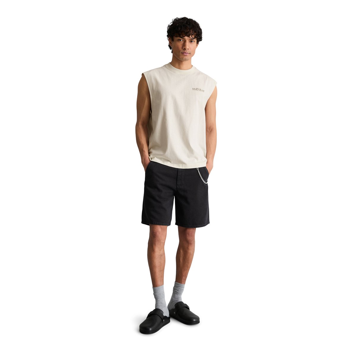 Débardeur Crayfish Capsule en jersey de coton bio de poids moyen blanc, MARC O’POLO DENIM