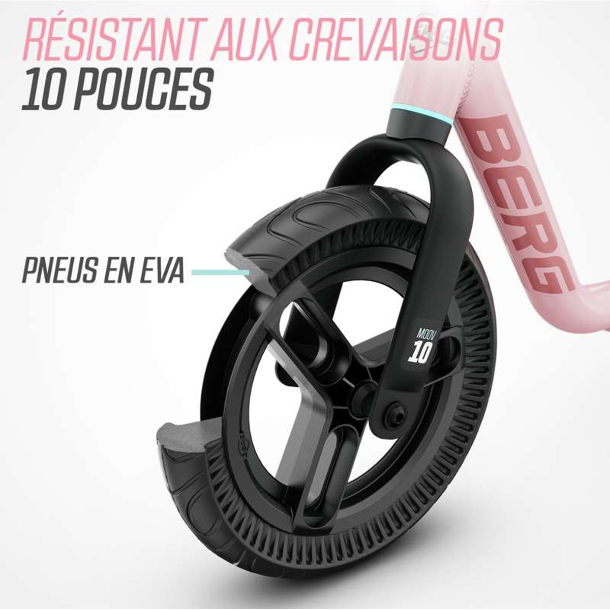 Draisienne pour Enfants, 2+ Ans, 10 Pouces, MOOV 10 pink, BERG TOYS