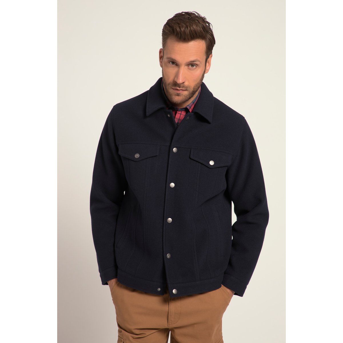 Veste esprit camionneur bleu marine, JP1880