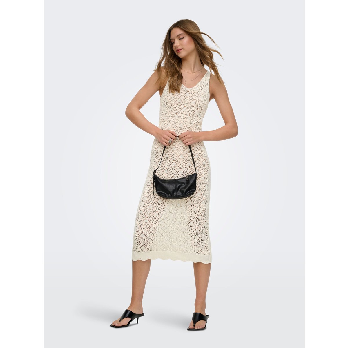 Robe En Maille cloud dancer, ONLY