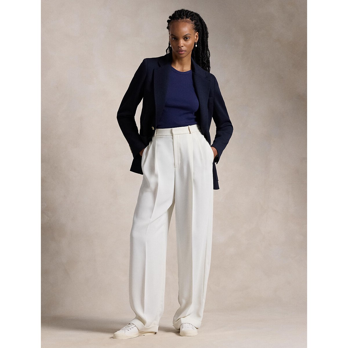 Veste blazer avec blason brodé marine, POLO RALPH LAUREN