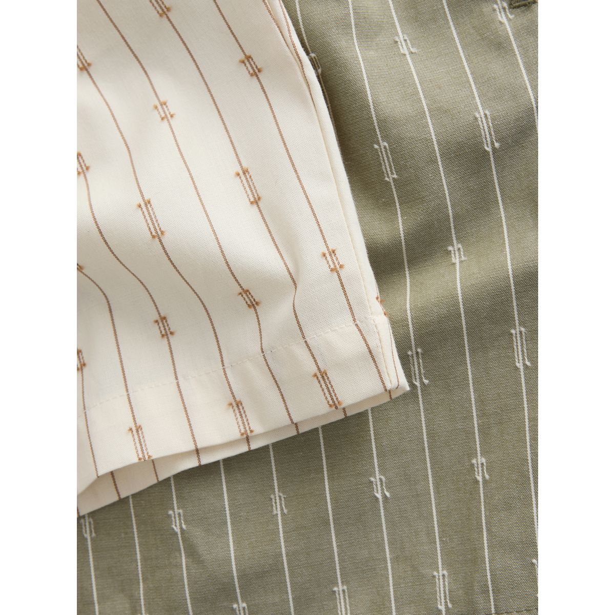 Short de pyjama tissé à rayures, lot 2 vert/écru, NEXT
