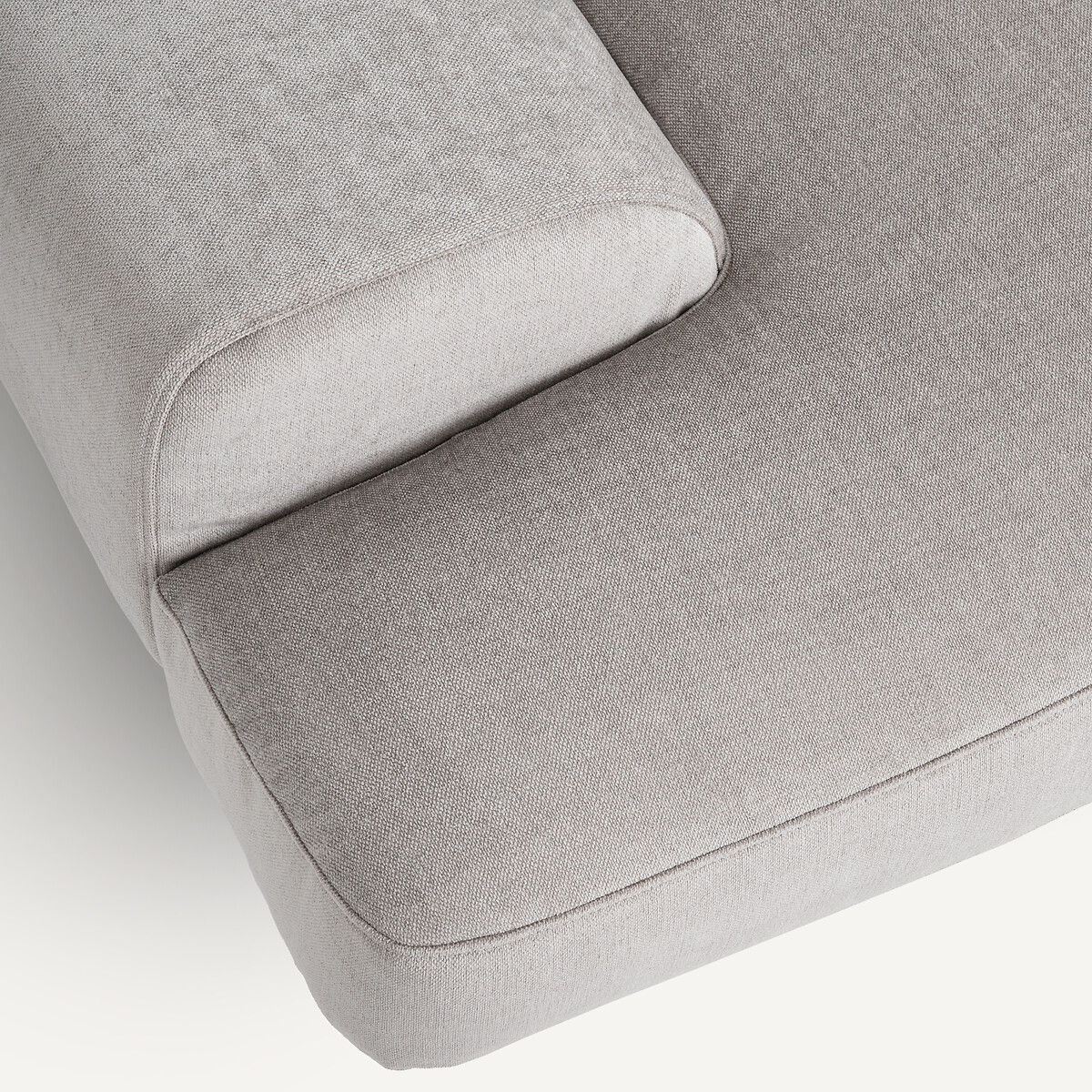 Canapé polyester mélangé, Orizonte gris clair, AM.PM
