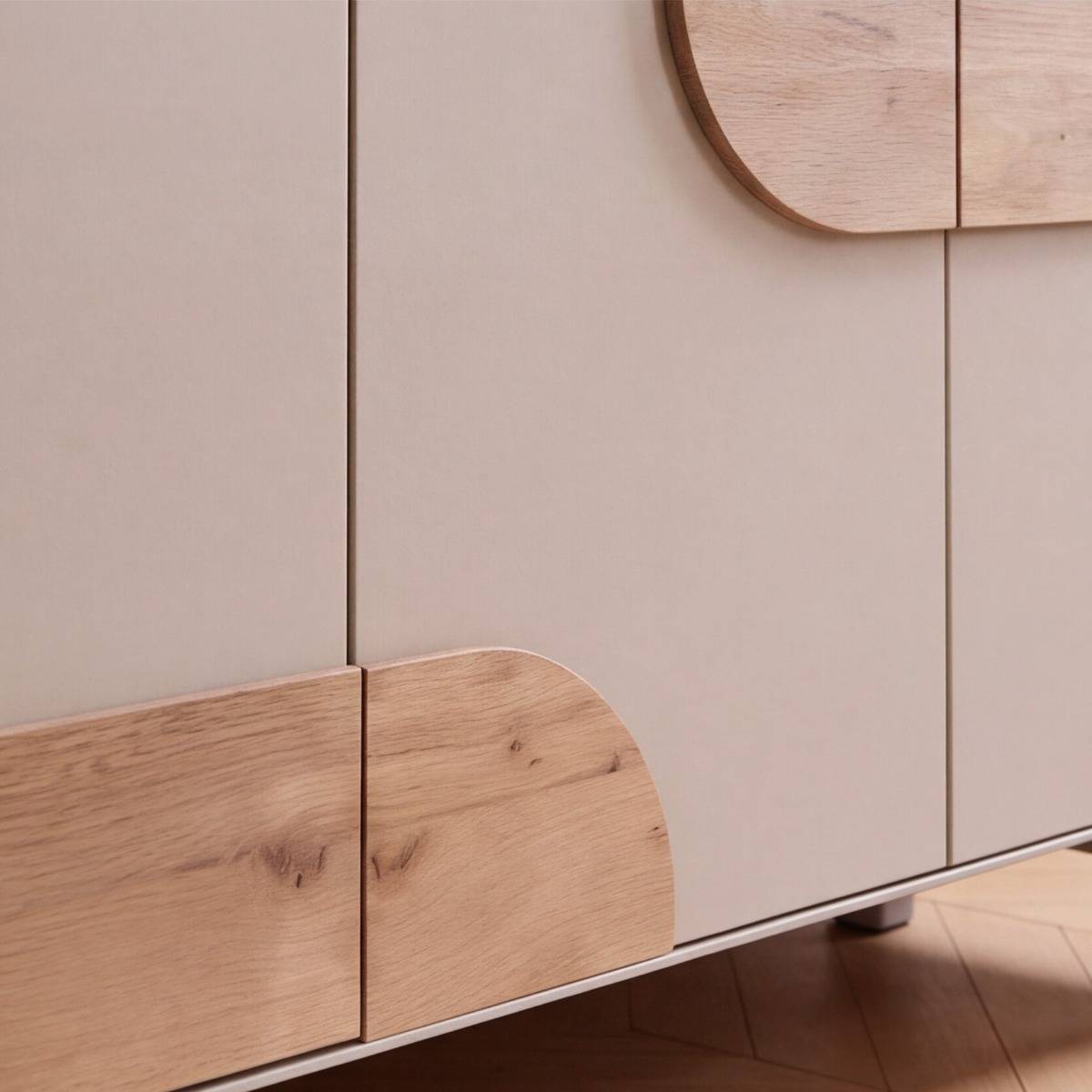 Buffet en bois de manguier KEZIA gris, MADE IN MEUBLES
