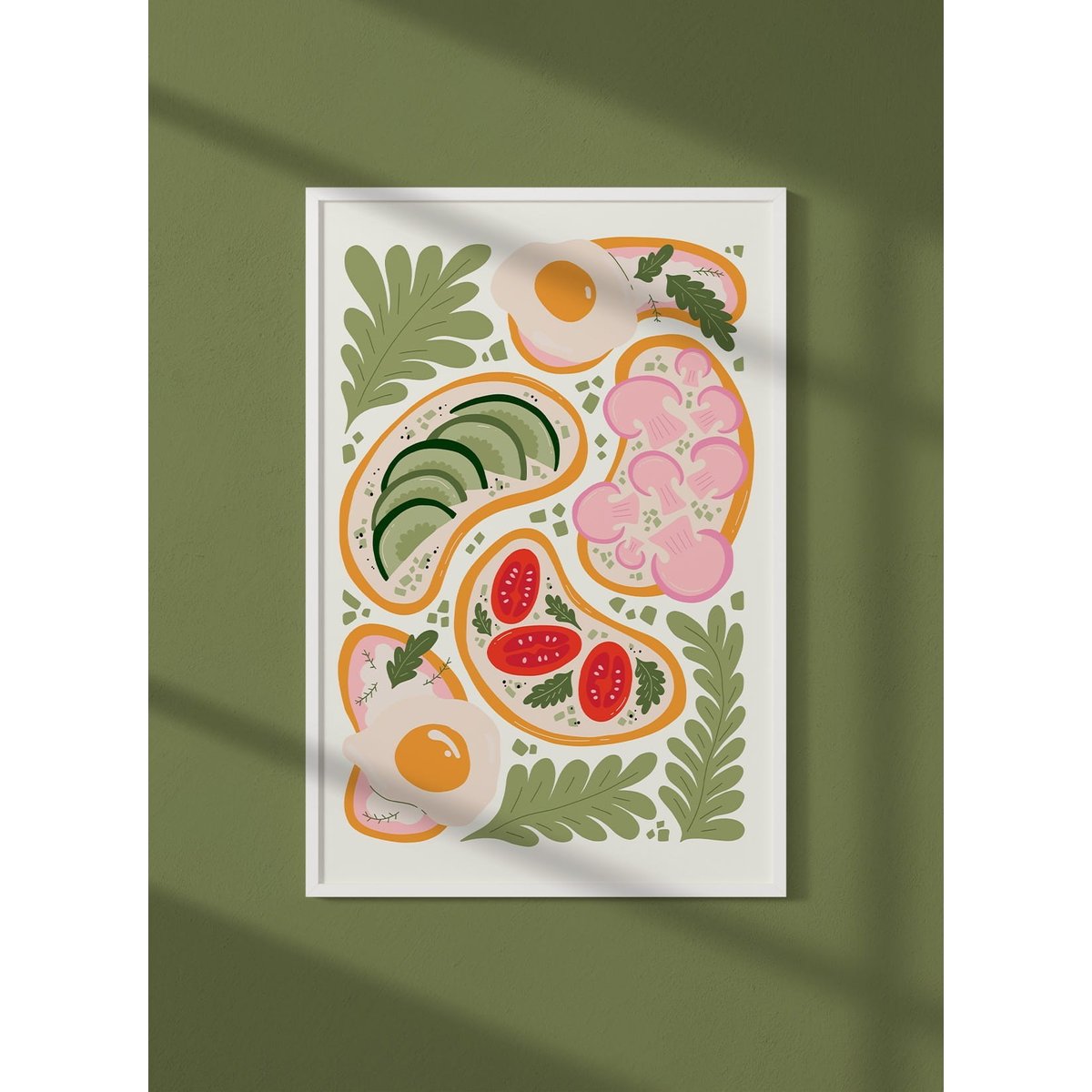 Affiche Tartines Gourmandes blanc, L'AFFICHERIE