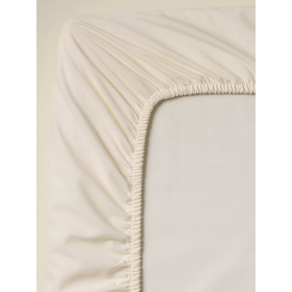 Drap-housse percale de coton ecru, CYRILLUS