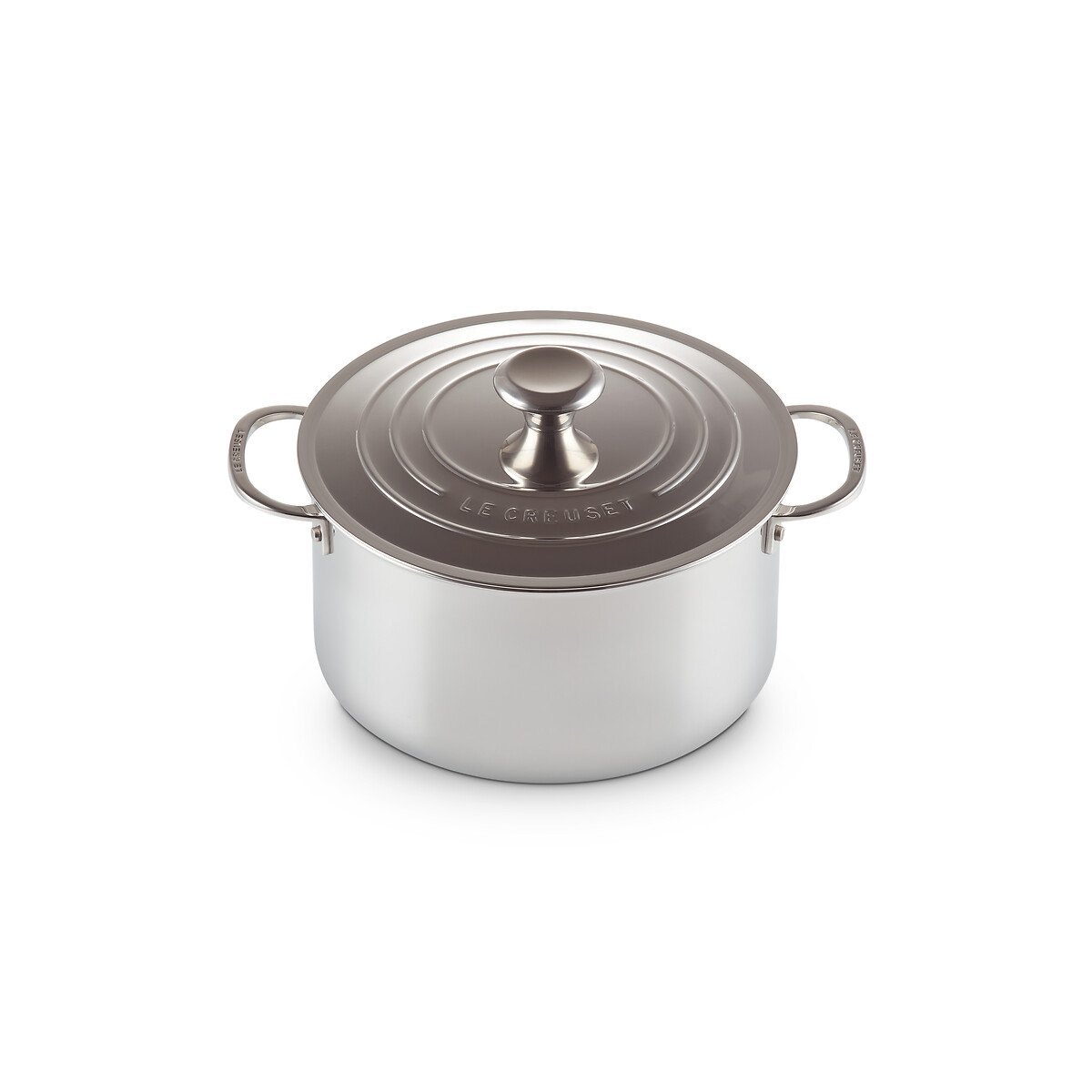 Cocotte ronde Signature inox, LE CREUSET
