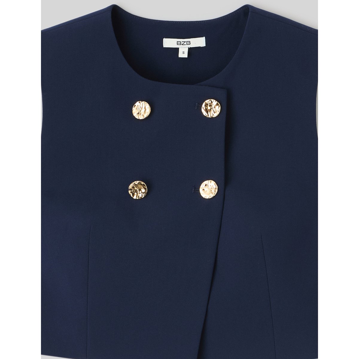 Veste boutonnée bleu foncé, BZB