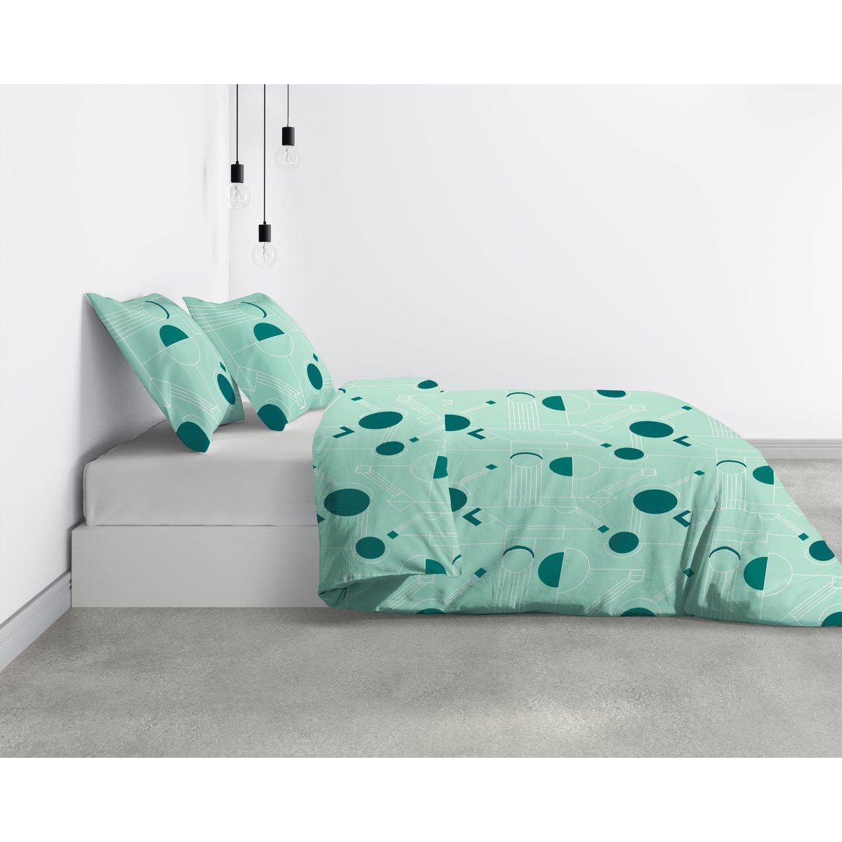 Parure housse de couette en microfibre imprimée, Hawak multicolore, C DESIGN HOME TEXTILE