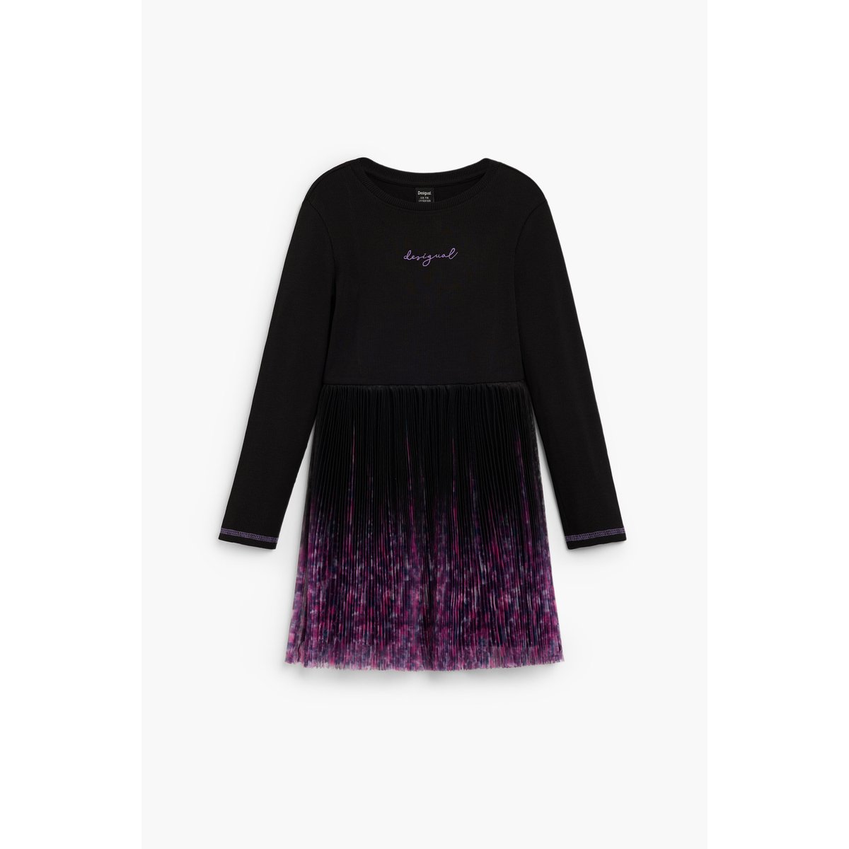 ROBE ASYMÉTRIQUE IMPRIMÉE noir, DESIGUAL
