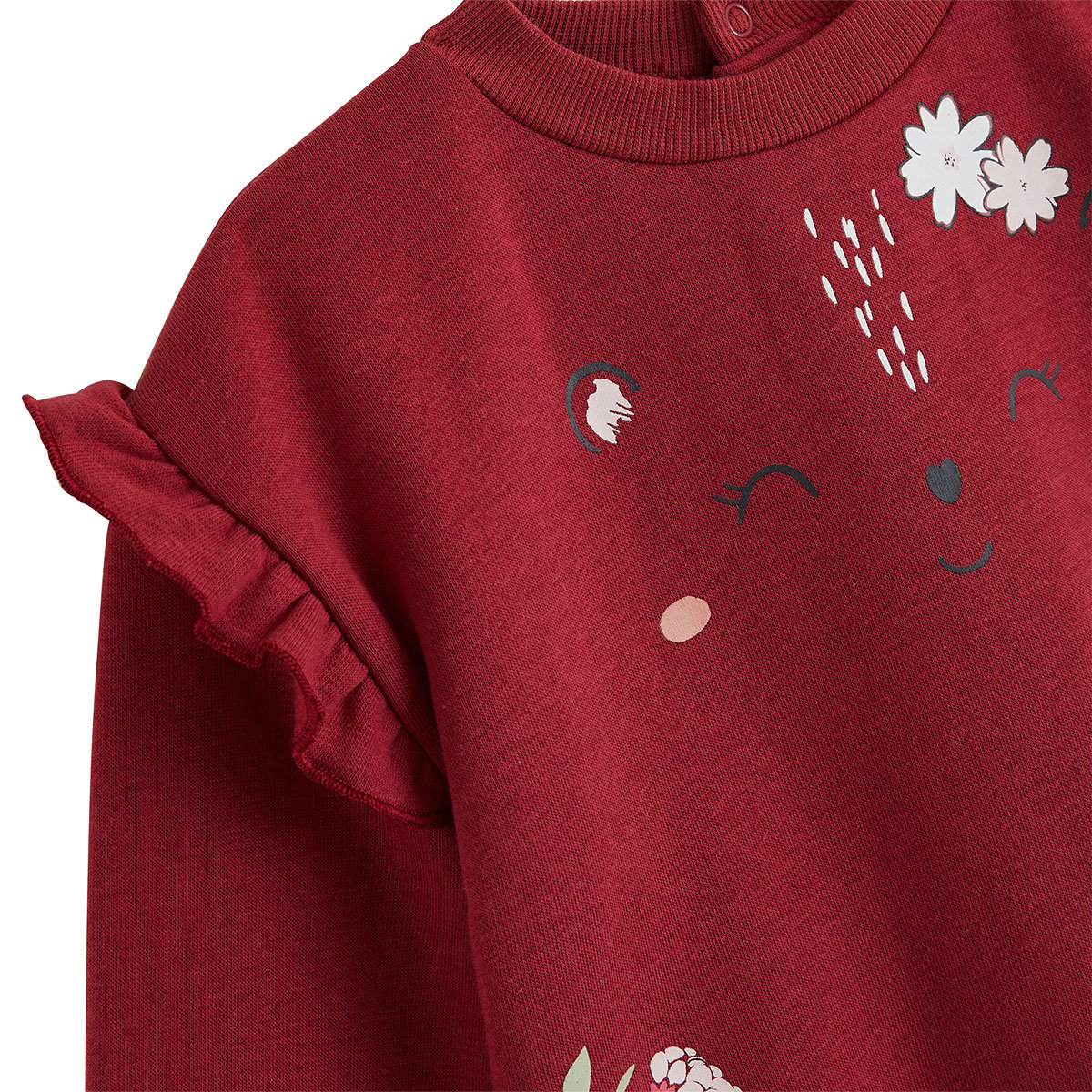 Sweat-shirt bébé en molleton Harmony rose, PETIT BEGUIN