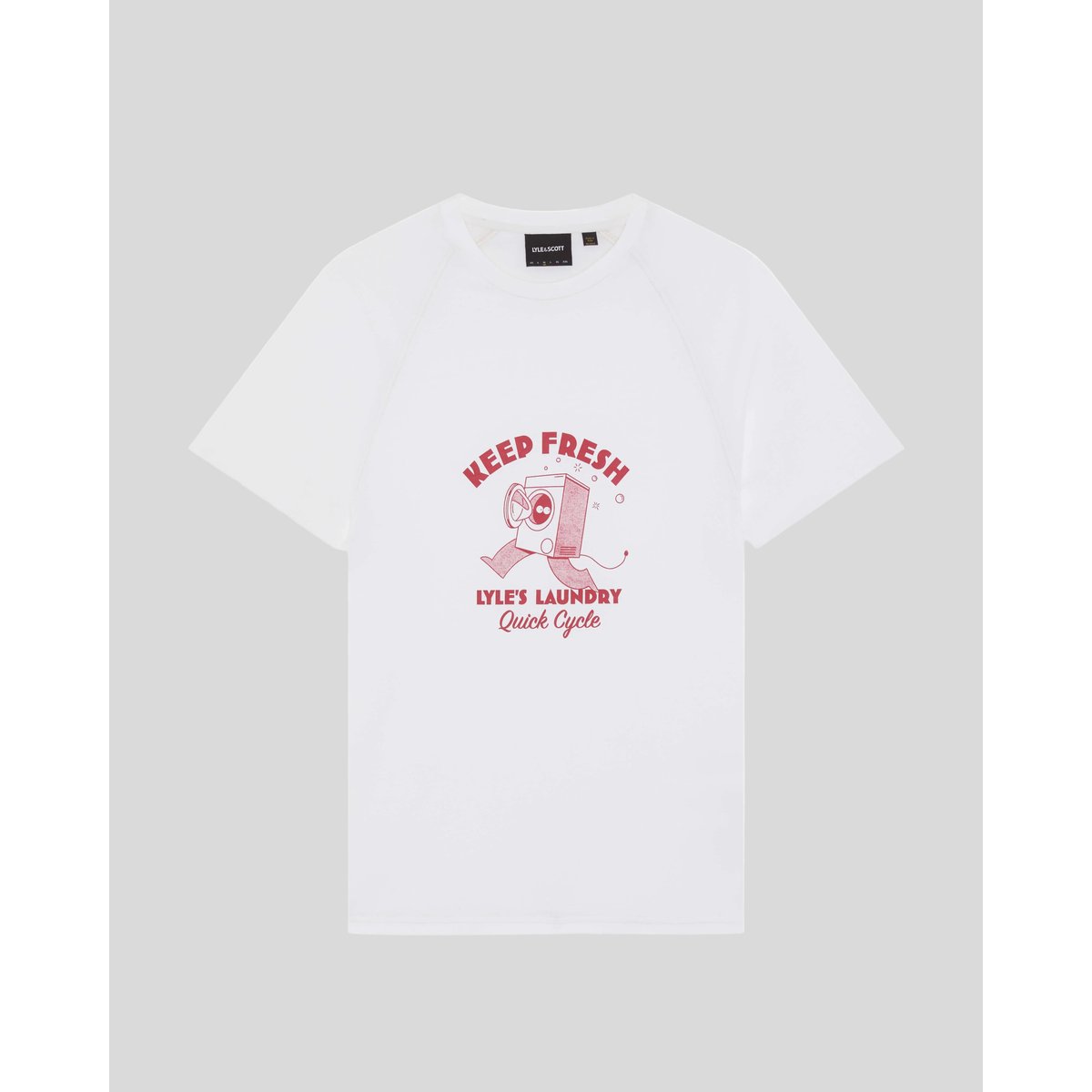 T-shirt graphique poitrine blanc/ cerise rouge, LYLE & SCOTT