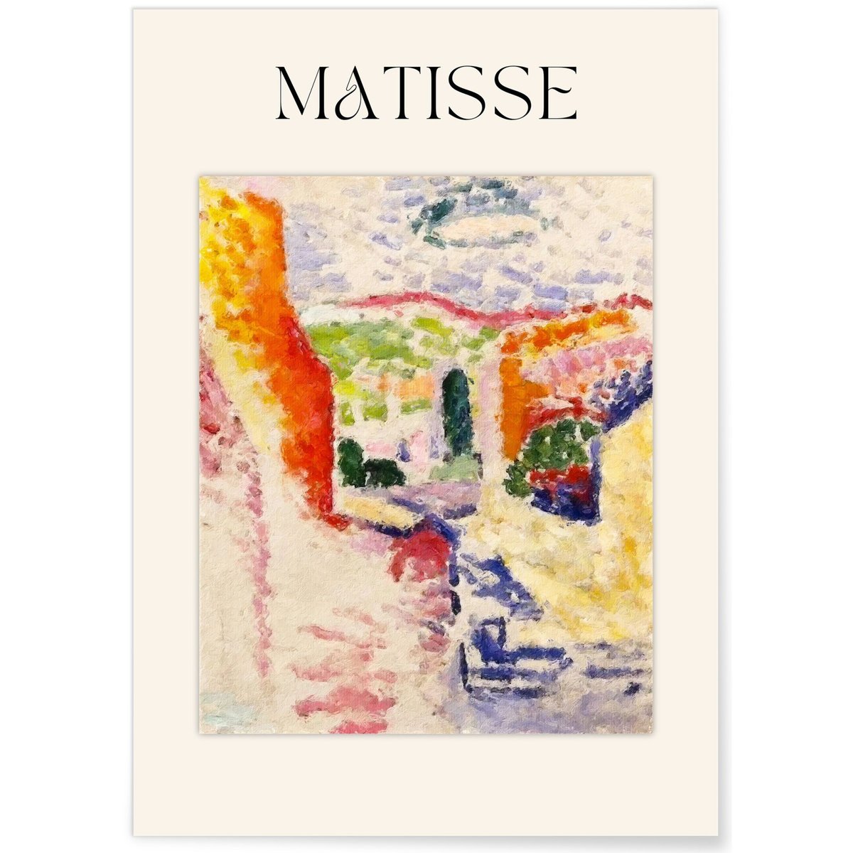Affiche Matisse - Rue Méditerranéenne blanc, L'AFFICHERIE