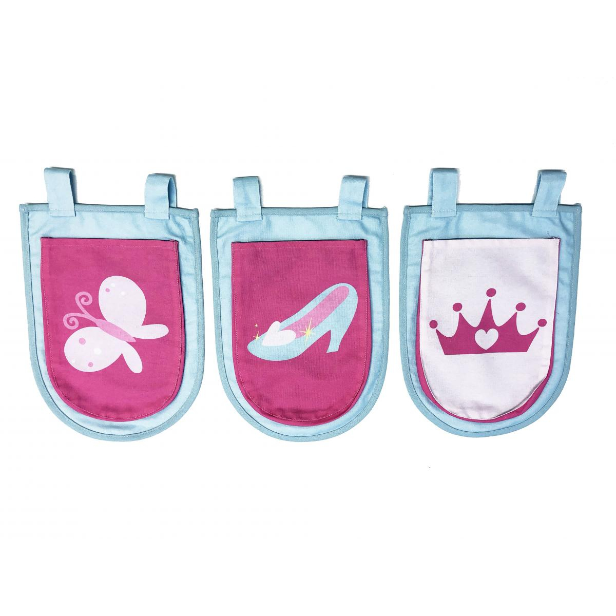 Scott Lit Mezzanine et Rideau Princess 3 Sacs Rangement couleur unique, VIPACK