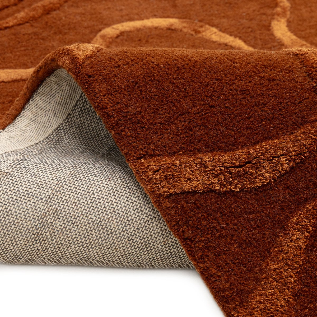 Tapis tufté main en laine SHIFT orange, NOVATREND
