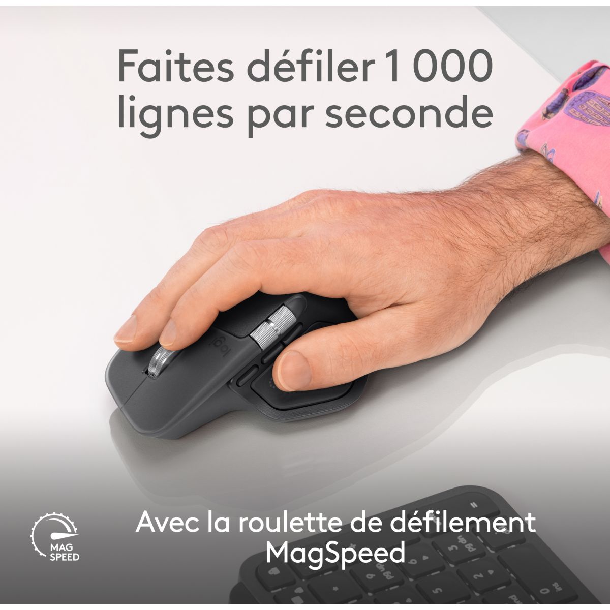 Souris sans fil rechargeable Souris sans fil rechargeable MX Master 4 graphite + 2 mois Adobe couleur unique, LOGITECH