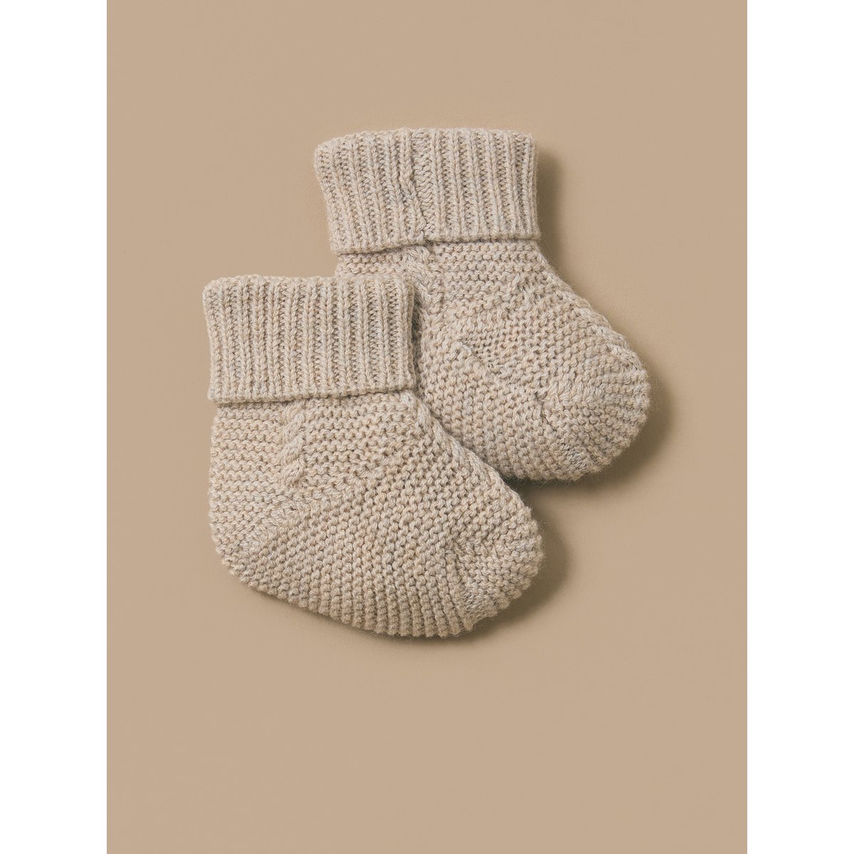 Chaussons point mousse beige chine, CYRILLUS
