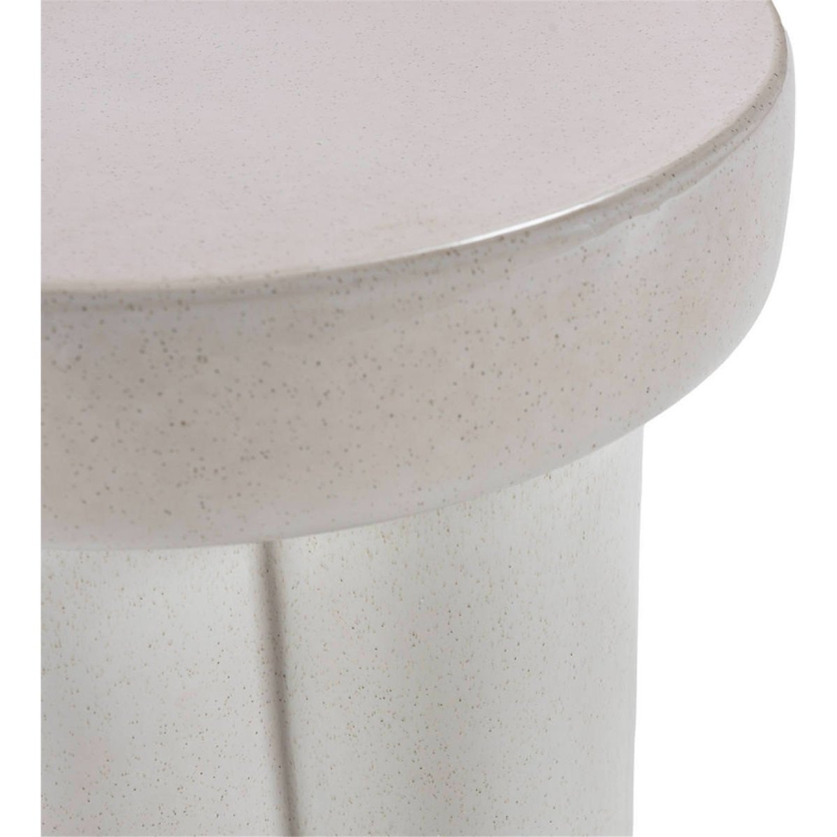 Tabouret sculptural en céramique émaillée blanc, RECOLLECTION
