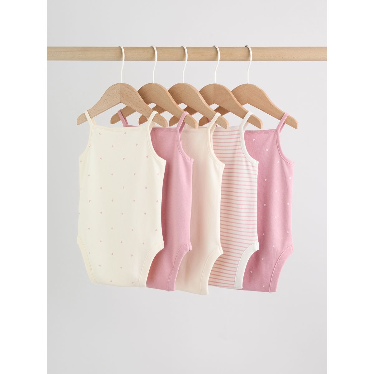 Body sans manches bébé, lot de 5 rose, NEXT