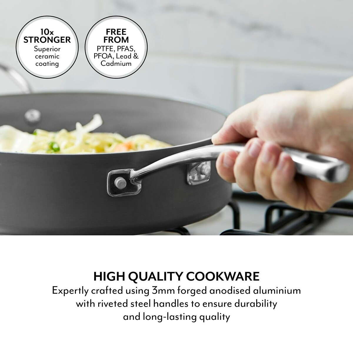 28cm SLT Core Hard Anodized Multi-Pan grey, SUR LA TABLE