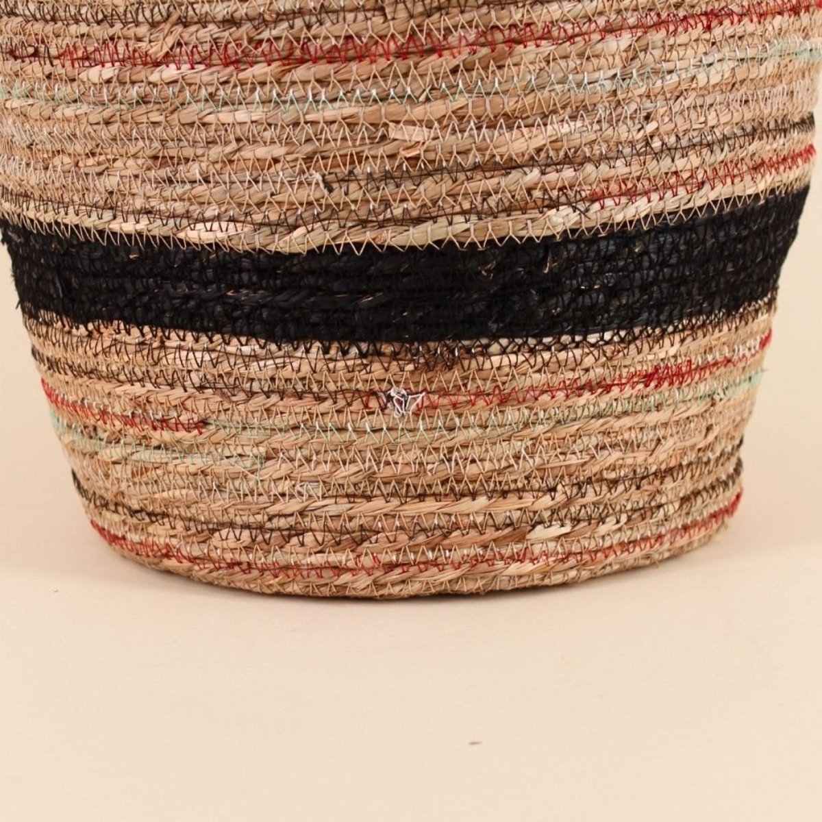 Lot de 2 paniers hauts en fibres naturelles beige, ORNAMI