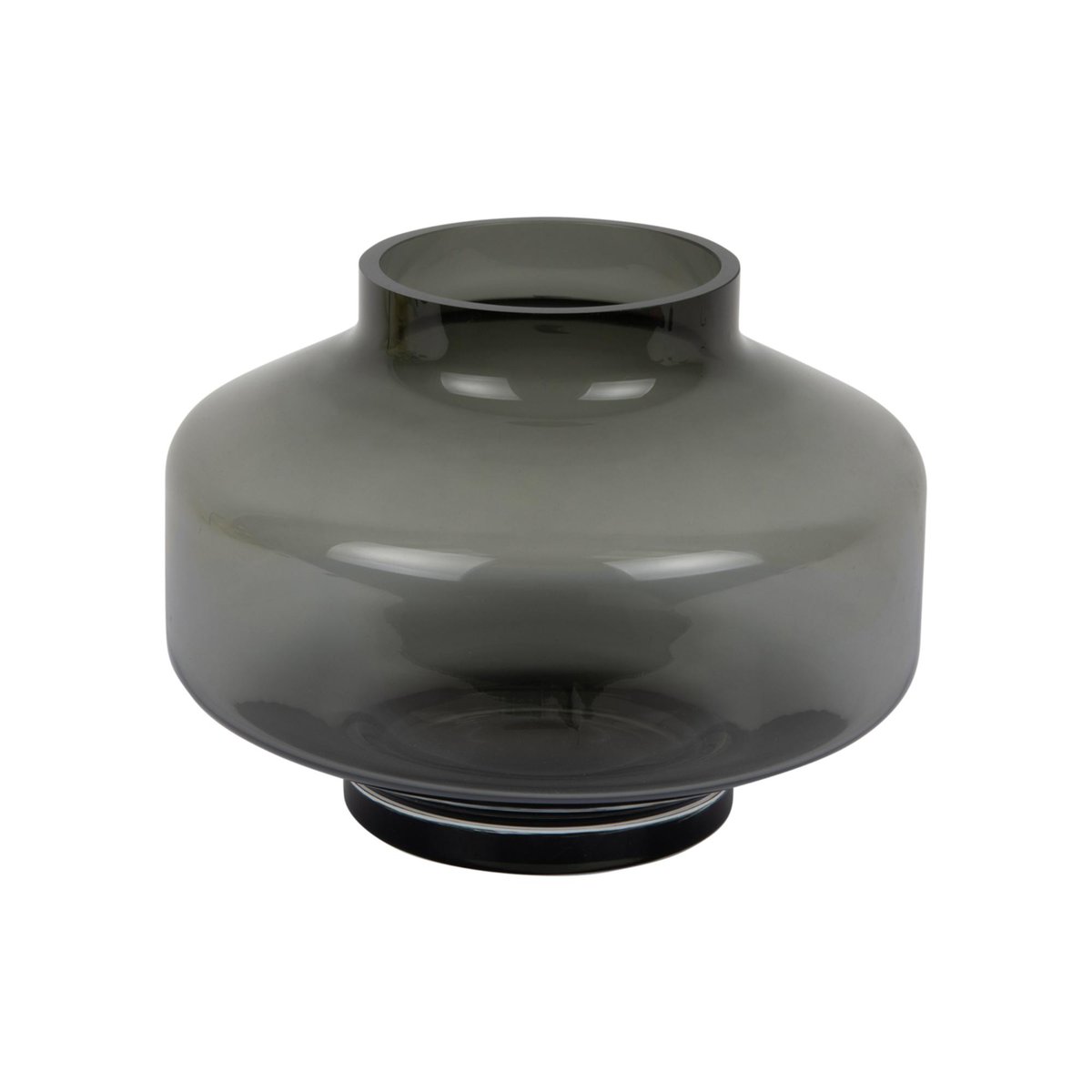 Vase Verre PASMOSO gris foncé, PRESENT TIME
