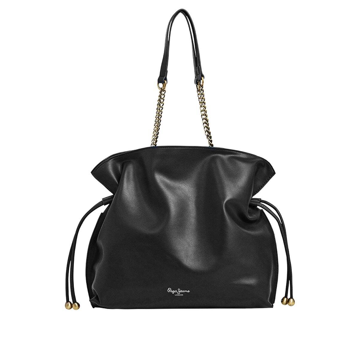 Sac Hobo Effet Cuir noir, PEPE JEANS
