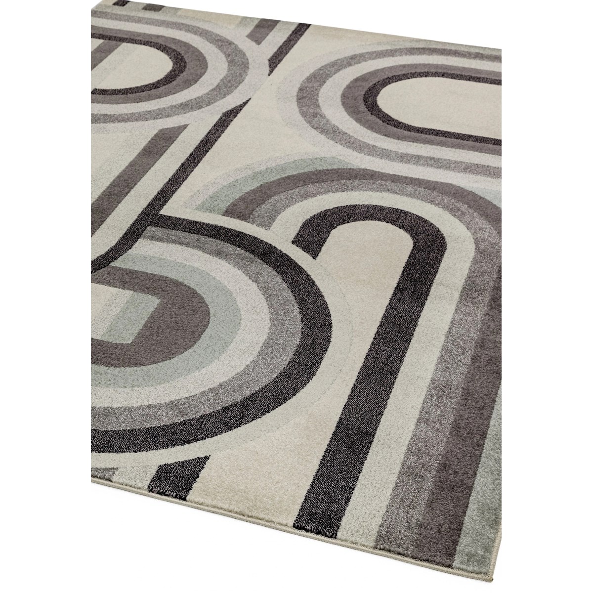 Tapis salon et chambre style rétro AVON gris, NOVATREND