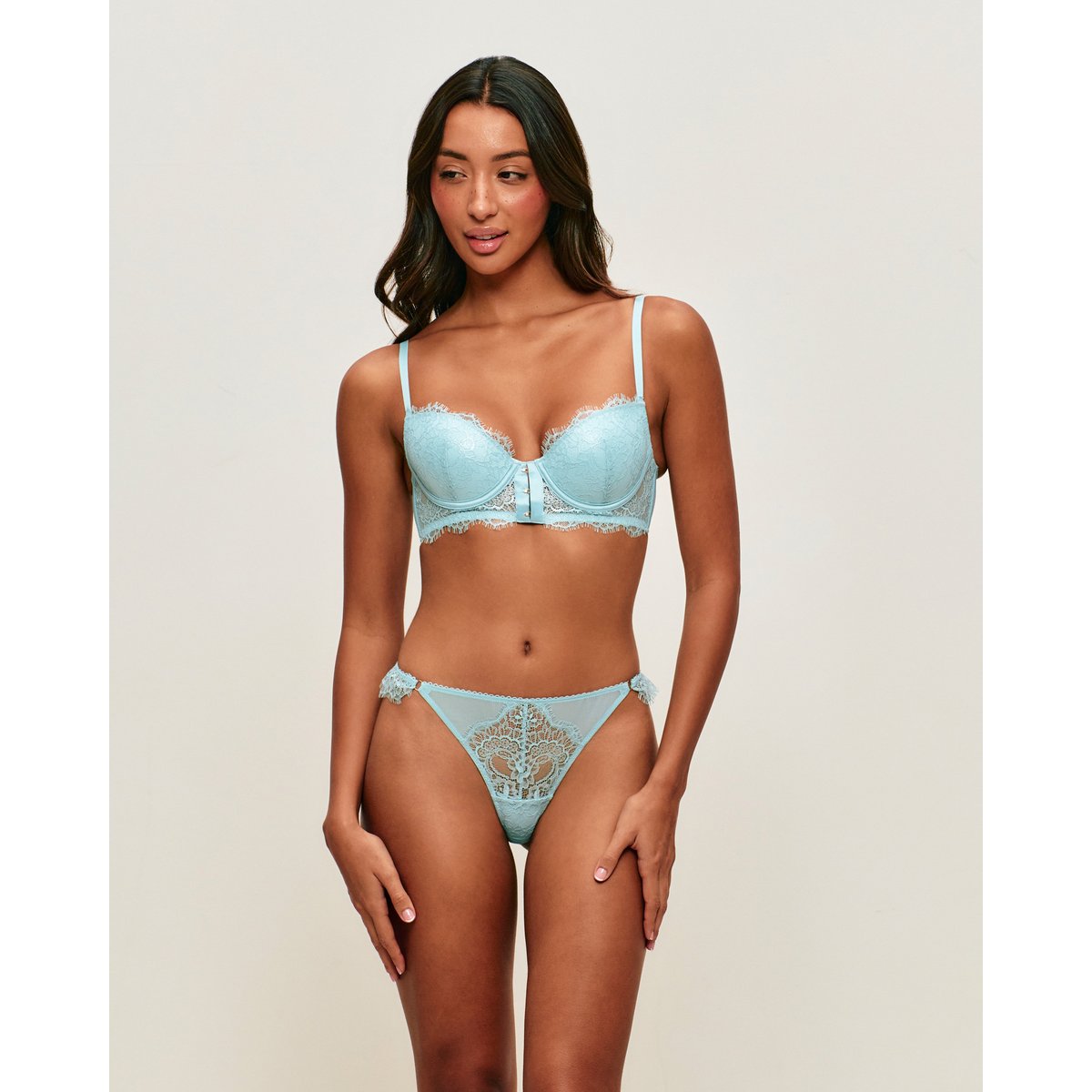 Soutien-gorge ampliforme en dentelle florale irrisée FOILTYLAIZ bleu, UNDIZ
