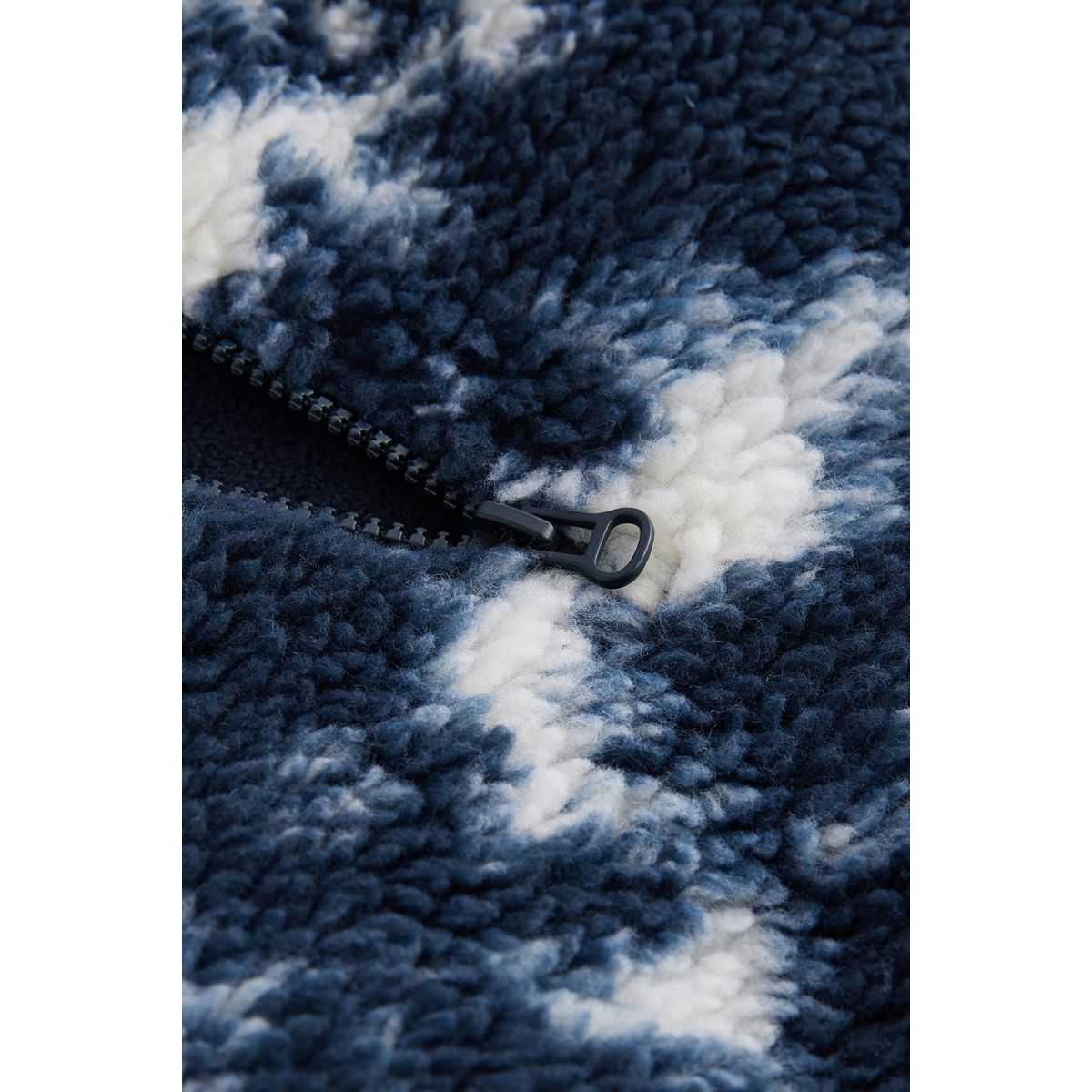 Sweat en polaire col zippé bleu, NEXT