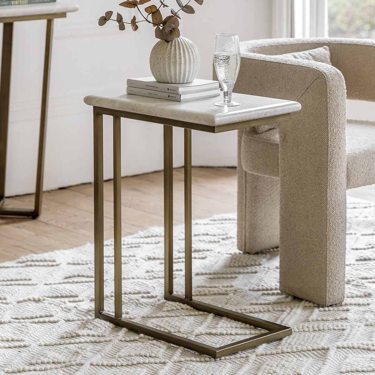 Medina Travertine Supper Table travertine, SO'HOME