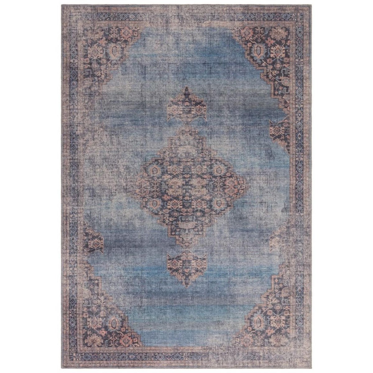 Tapis salon et chambre style orient DANA bleu, NOVATREND