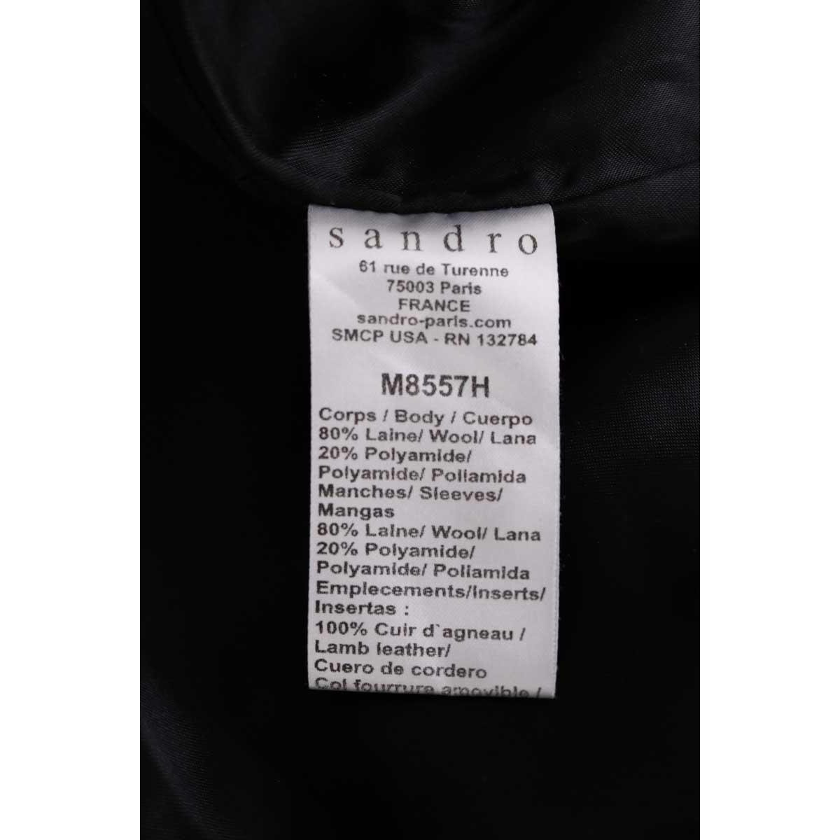 Manteau - Très Bon État gris, SANDRO