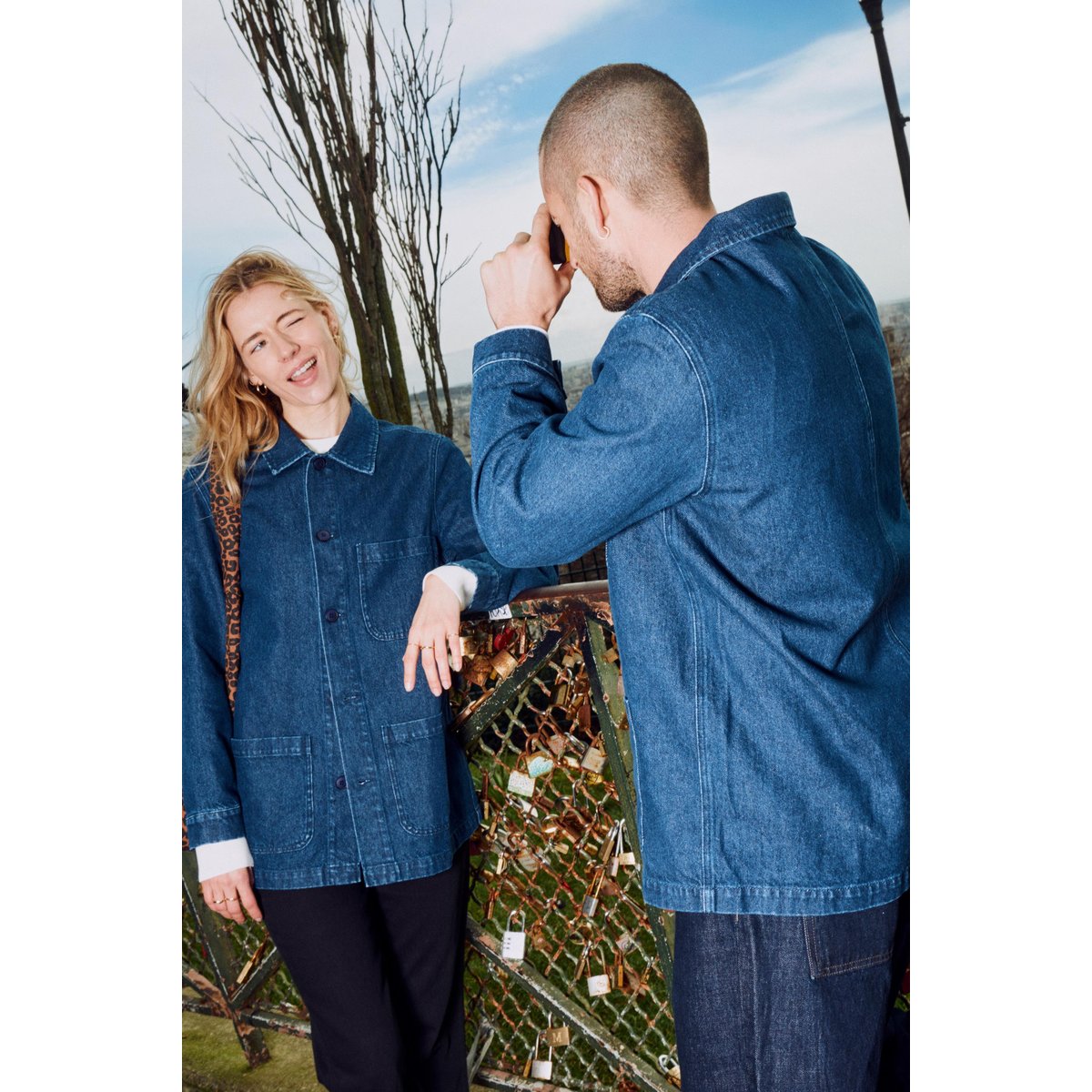 Veste worker denim BARBÈS denim brut, RIVEDROITE
