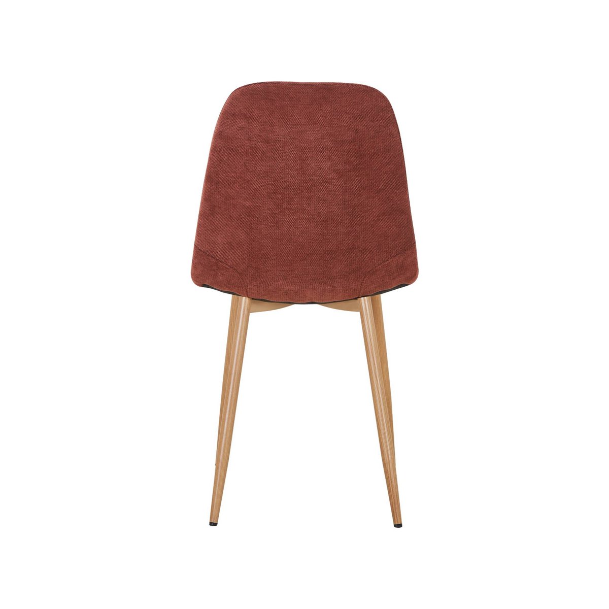 Chaise décor bois et tissu (lot de 2) VERA rouge, SWEEEK