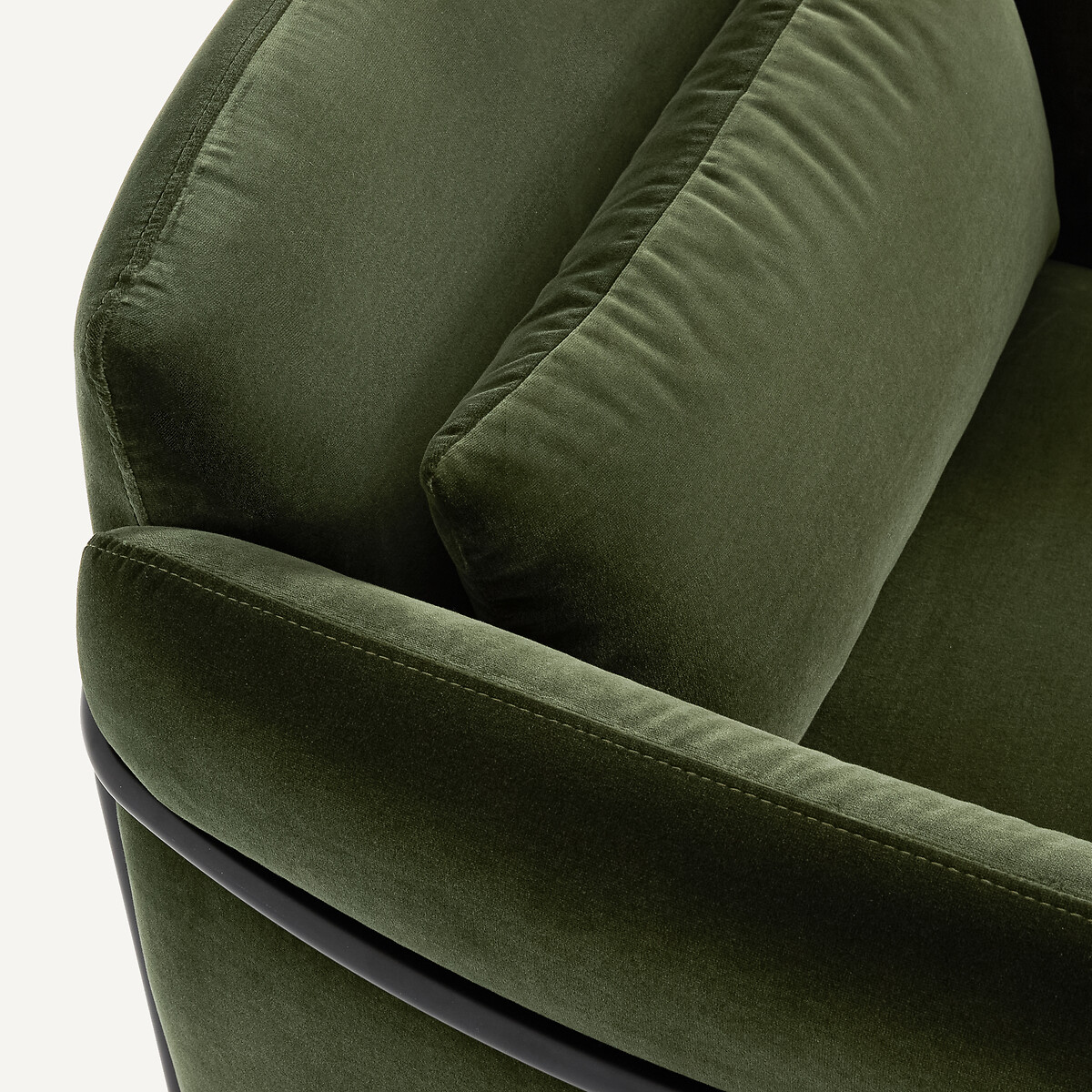 Fauteuil velours, Alistair vert olive, AM.PM