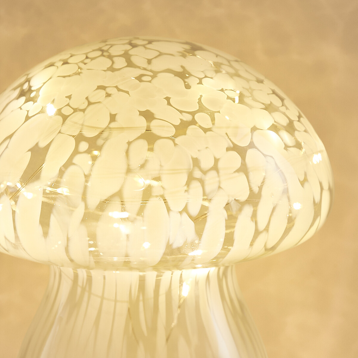 Lampe décorative champignon à LED en verre, Onoki blanc, LA REDOUTE INTERIEURS