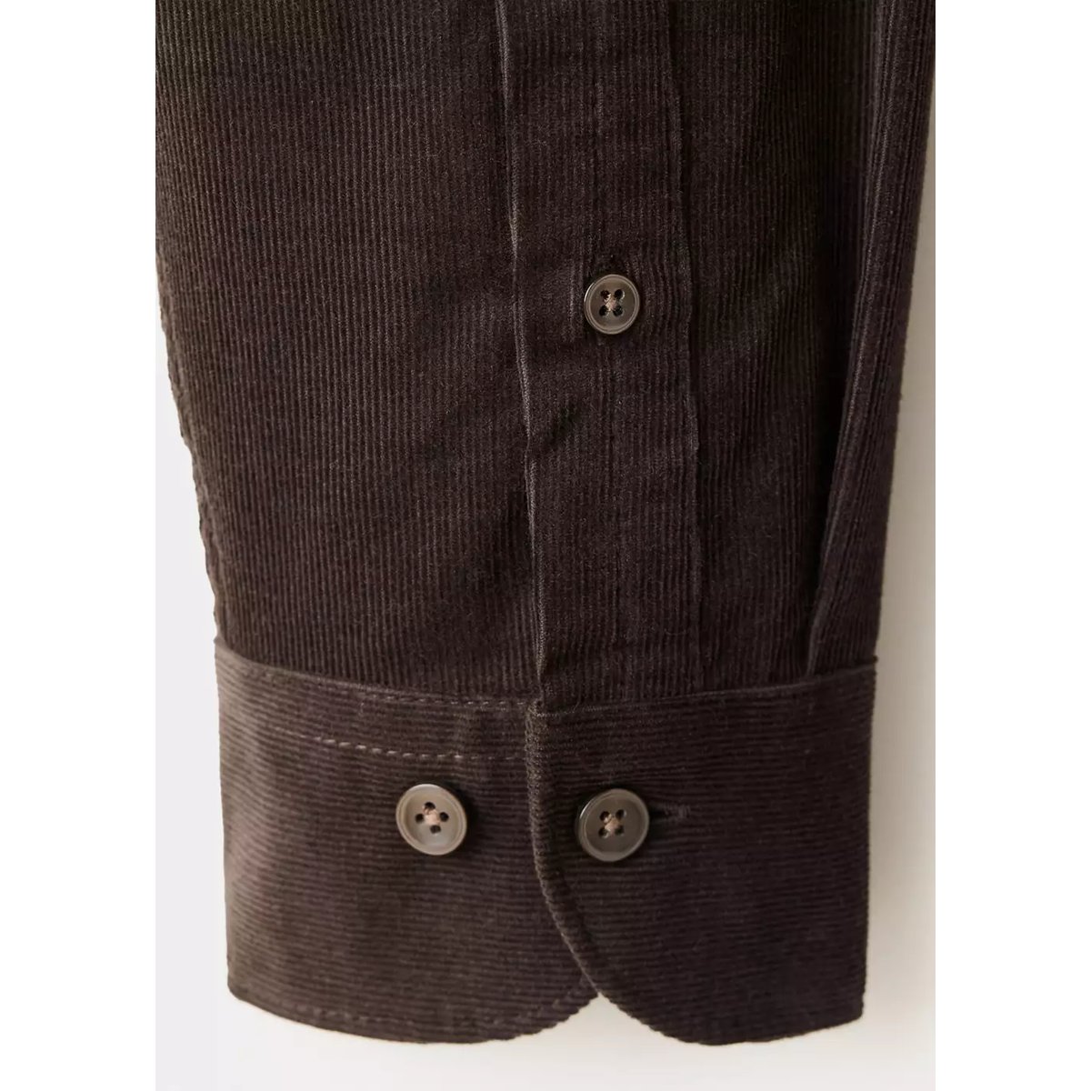 Chemise slim fit en velours milleraies marron, MANGO MAN