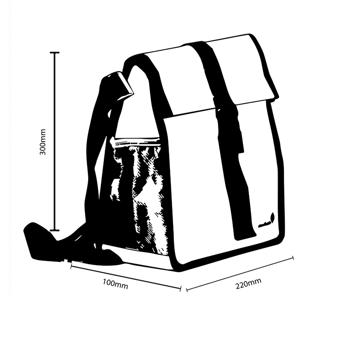 Lancheira Square Preta, Smartlunch preto , SMARTLUNCH