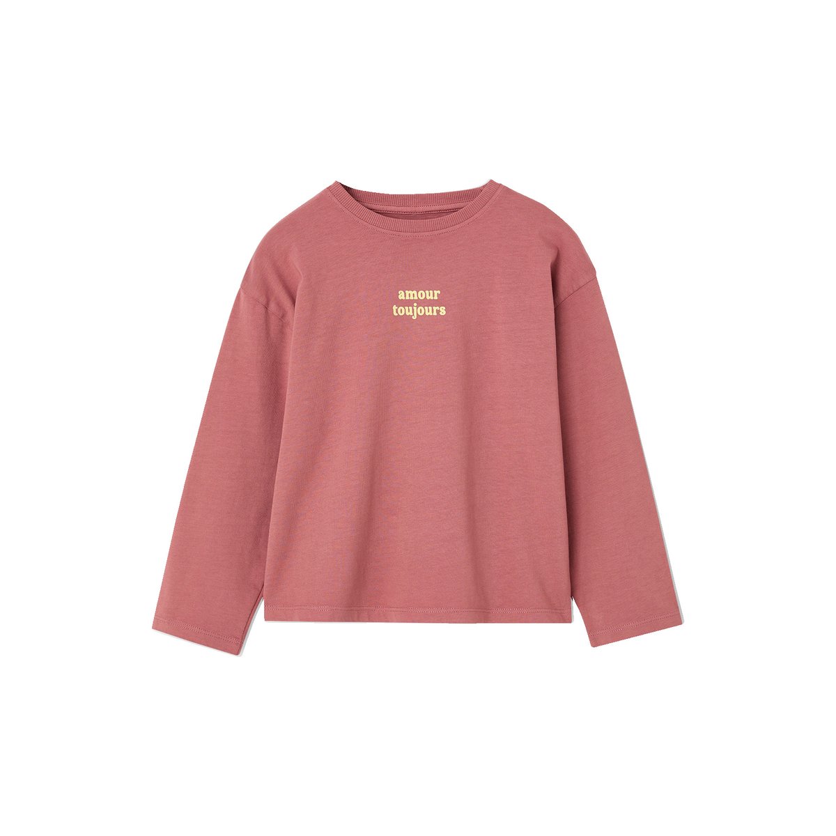 T-shirt manches longues vieux rose, VERTBAUDET