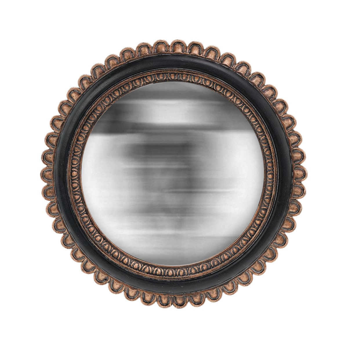 Miroir fleur convexe 21.3cm noir, EMDE