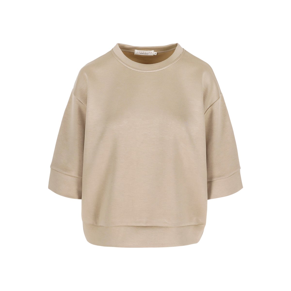 Sweat oversize minimal taupe, LOLALIZA