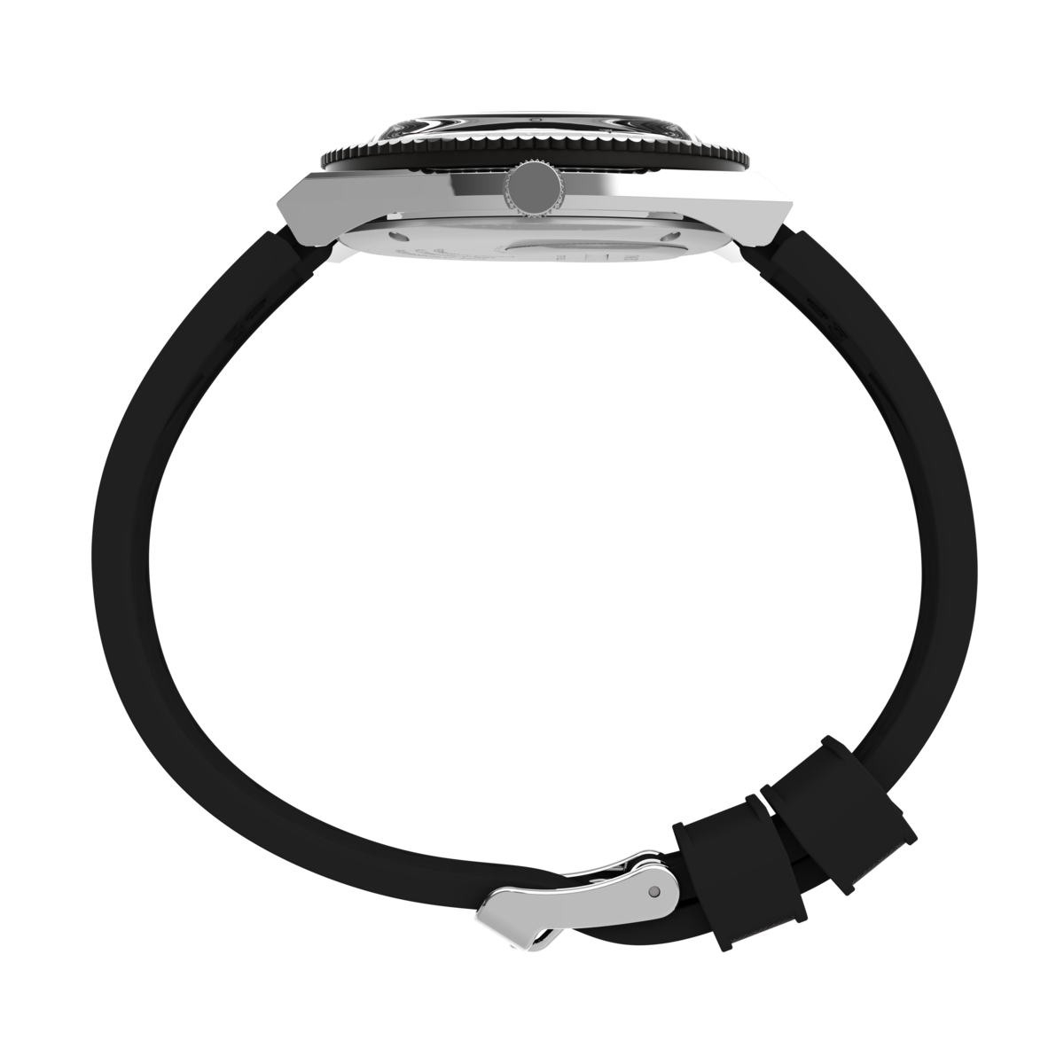 Montre Analogique  Q TIMEX argenté bleu foncé noir, TIMEX