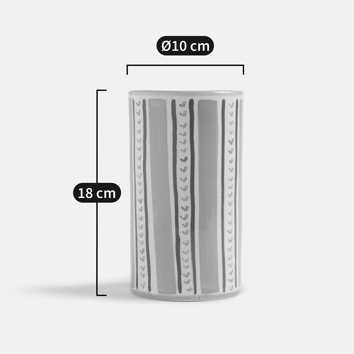 Vase aus glasierter Keramik H18 cm, Baldia gelb, LA REDOUTE INTERIEURS