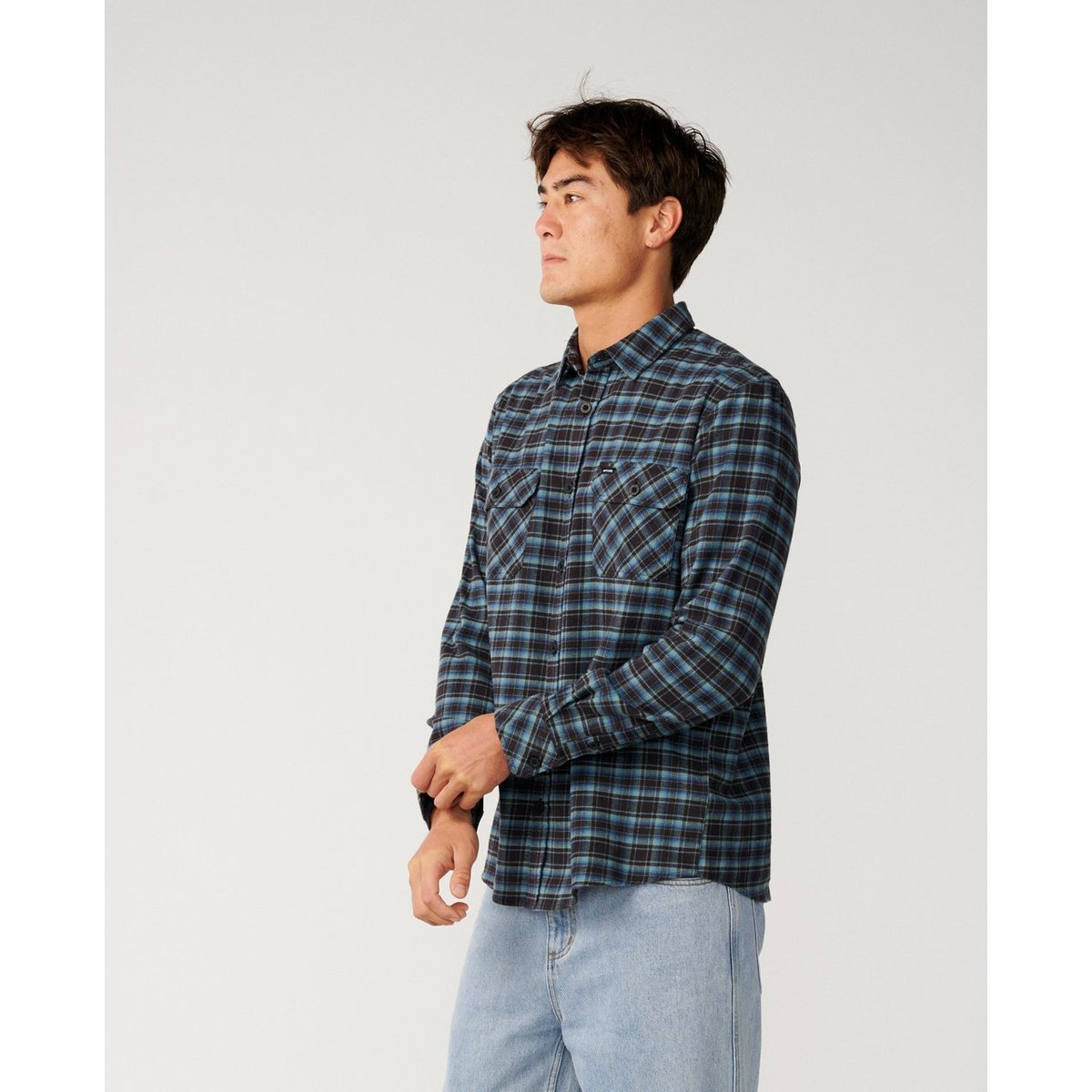 Chemise en flannelle Classic SURF washed black, RIP CURL