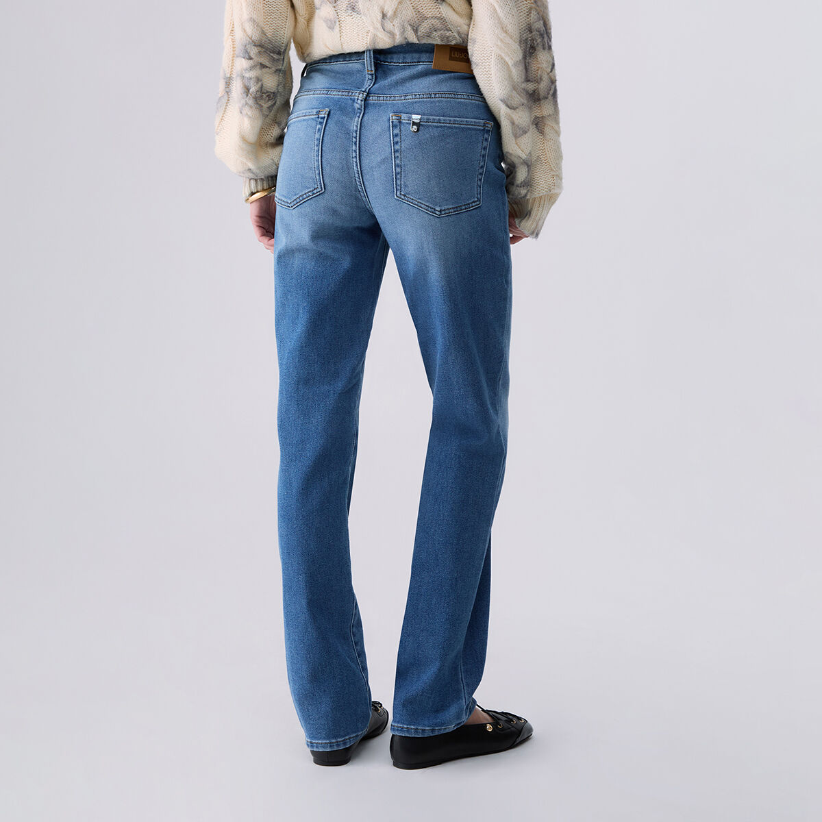 Jean slim taille haute denim clair, LIU JO