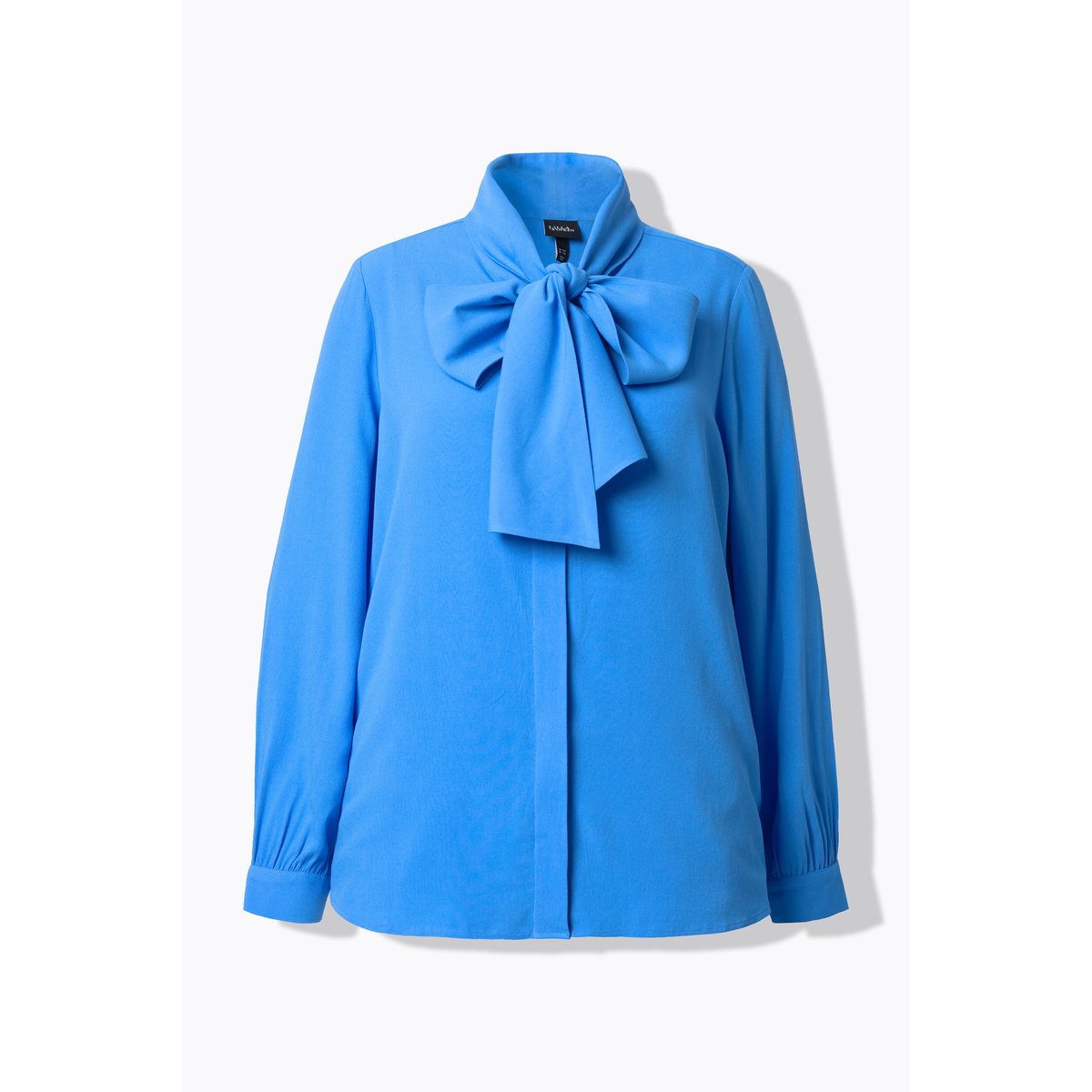 Blouse à manches longues avec châle intégré bleu roi, ULLA POPKEN